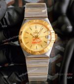 Copy Omega Constellation Double Eagle Gold Watch Quartz 36mm